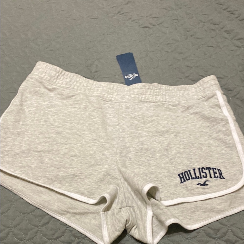 Hollister Gray Athletic Shorts with Elastic Waistband